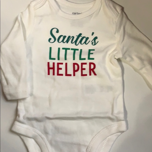 NWT  Carter’s size NB Santa’s Helper onesie - Picture 2 of 5